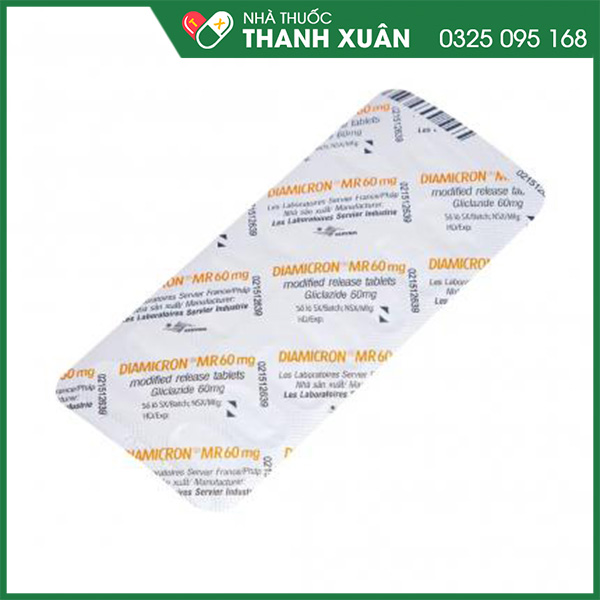 Thuốc Diamicron MR 60mg điều trị tiểu đường tuýp II